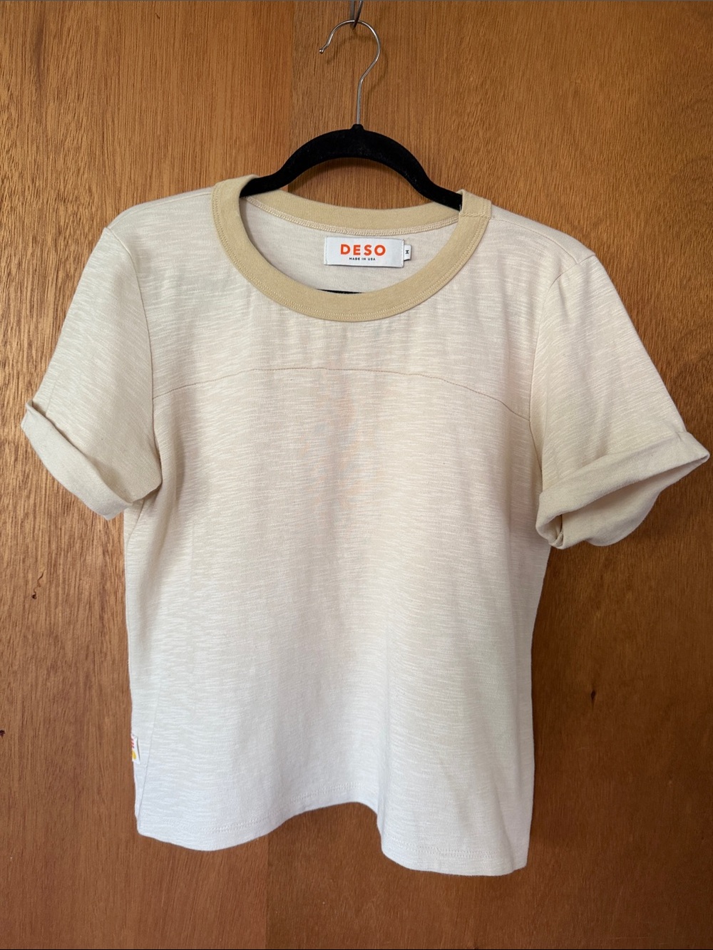 Deso Small Batch Women’s Cream Ringer Tee